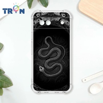 TRON GOOGLE Pixel 8A 黑白蛇圖騰 四角防摔 軟殼 手機殼