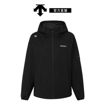 【DESCENTE】迪桑特 男士 吸濕排汗連帽外套(黑色)