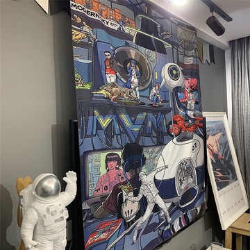 民宿網紅ins掛布少女心房間改造背景布臥室墻壁裝飾床頭墻布掛毯