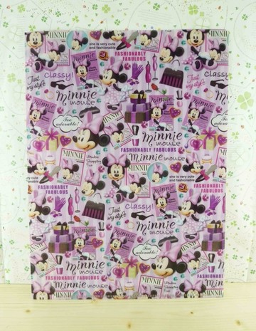 【震撼精品百貨】Micky Mouse_米奇/米妮 ~分類掀開夾-米妮時尚時光-紫色底