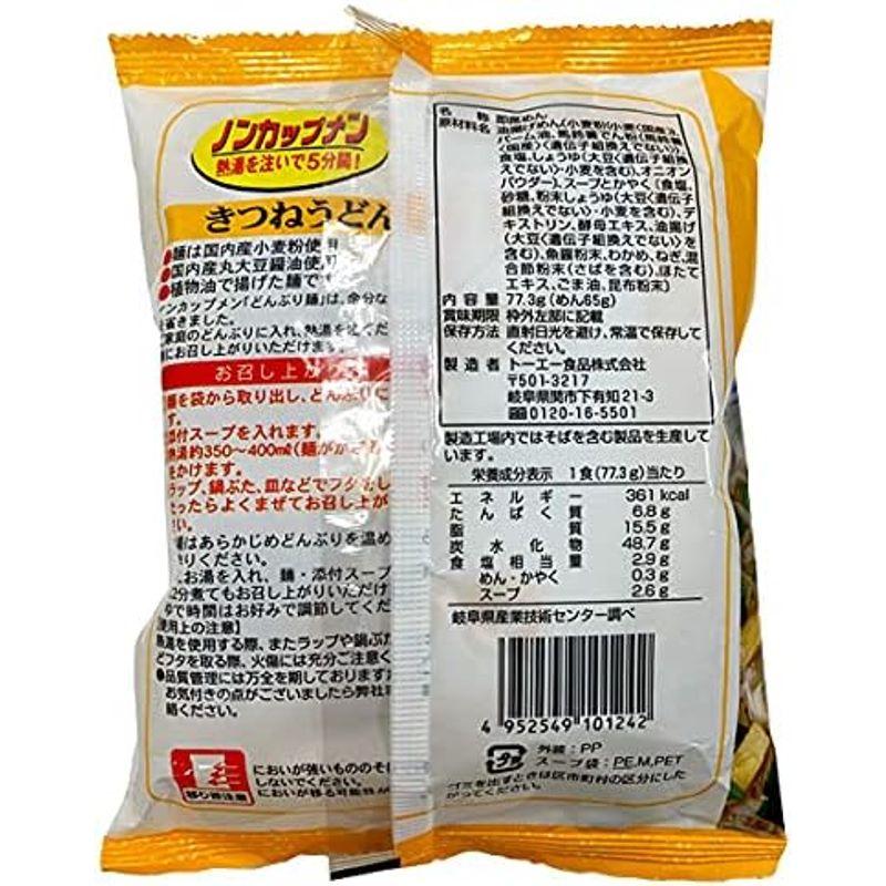 トーエー どんぶり麺・きつねうどん 77.3g １ケース（24入）