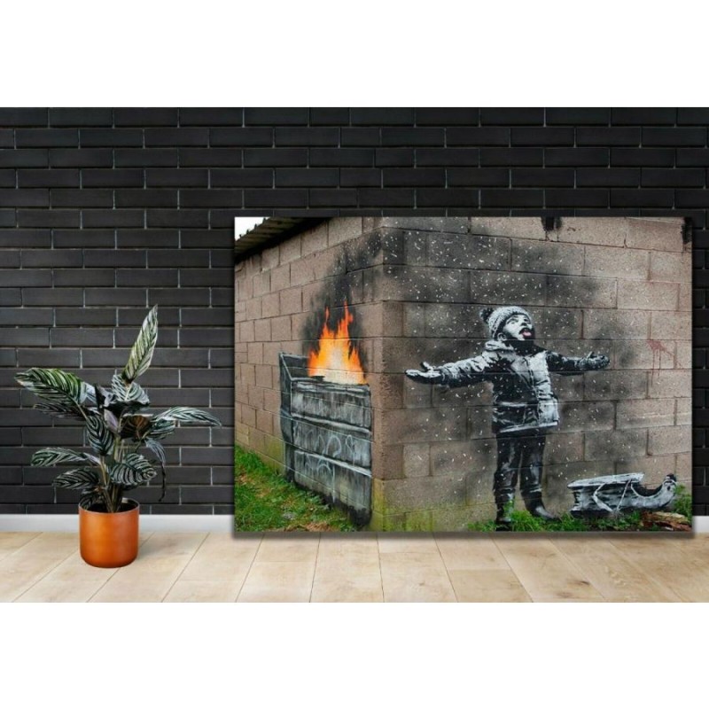バンクシー Banksy 高級 キャンバス アート パネル 大 ポスター A1