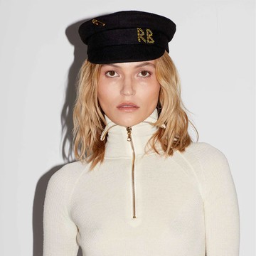 Ruslan Baginskiy 金捲線RB字別針羊毛軍帽 - M