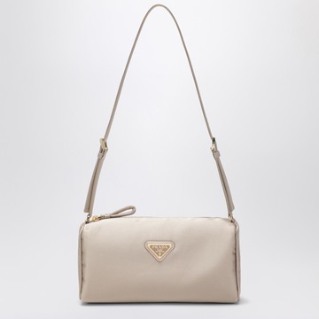 Cameo-colored satin pouch