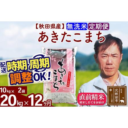 ふるさと納税 《定期便12ヶ月》＜新米＞秋田県産 あきたこまち 20kg(10kg袋) 令和5年産 お届け時期選べる 隔月お届けOK お米 みそら.. 秋田県北秋田市