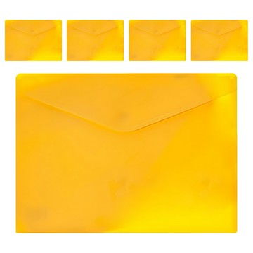 ECO Chungwoon A4 魔鬼沾橫式文件袋 黃色  5個