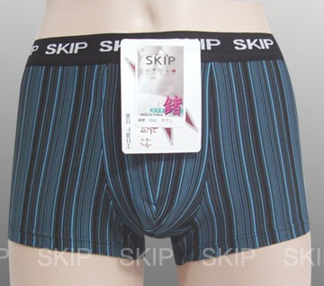 SKIP四季織精品**吸排男平口褲--藍**