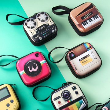 迷你創意零錢包耳機收納包可愛女卡通INS硬幣盒鑰匙包網紅INS錢包