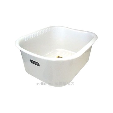 asdfkitty*日本製 INOMATA 白色方型有濾孔洗菜籃/洗碗籃