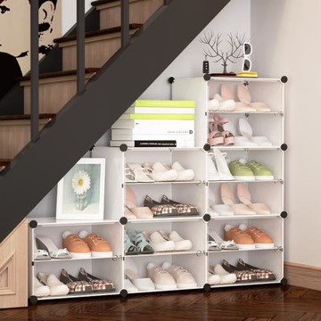樓梯鞋柜底下斜角階梯式玩具零食收納柜子儲物省空間梯形家庭鞋柜