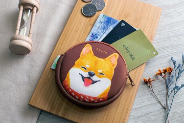 零錢包- 呆萌柴犬 H4 /防潑水/可放卡片