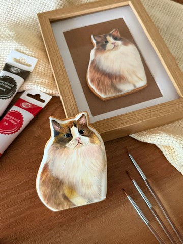 加購專區 木框收藏展示組 適用於手繪糖霜作品 寵物彩繪系列