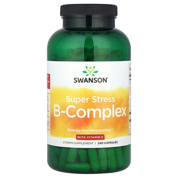 Swanson, 含維生素 C 的 Super Stress B-復合物，240 粒膠囊
