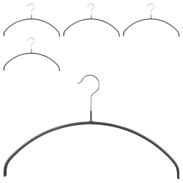 SHIMOYAMA 防滑無痕型衣架  黑色  5個