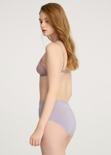 XXL 法式渡假．高腰三角內褲(薰衣草紫-愛永恆)