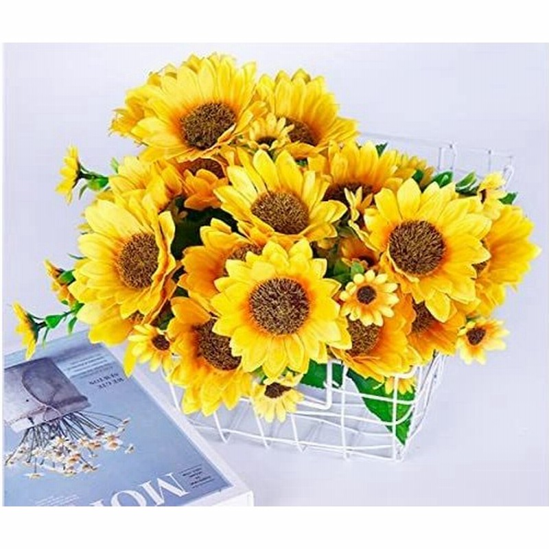 Lakymisy ひまわり 造花 2束26本 花束 人工観葉植物 ブーケ 枯れない花 シルク造花 Ins 写真撮影 お祝い ひまわり 2束26本 通販 Lineポイント最大0 5 Get Lineショッピング