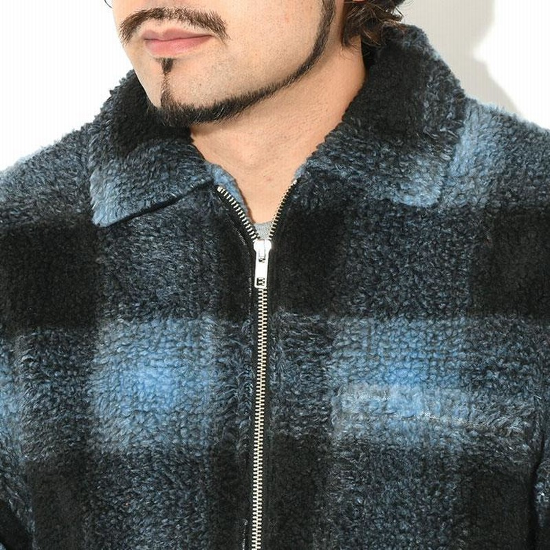 ステューシー ジャケット STUSSY メンズ Shadow Plaid Sherpa Zip