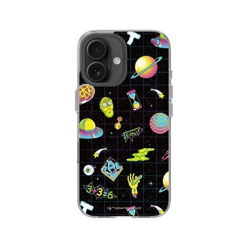 iPhone 16 Clear Case（相機按鈕） 透明 - 瑞克和莫蒂 Rick and Morty - 太空圖鑑