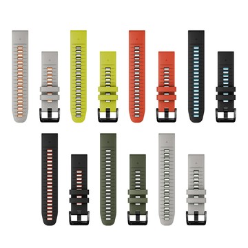GARMIN QuickFit 22mm 雙色矽膠錶帶