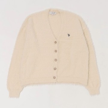 U.S. POLO ASSN. x WEGO 針織開襟衫 外套 絨毛 落肩外套 蓬鬆 99111745