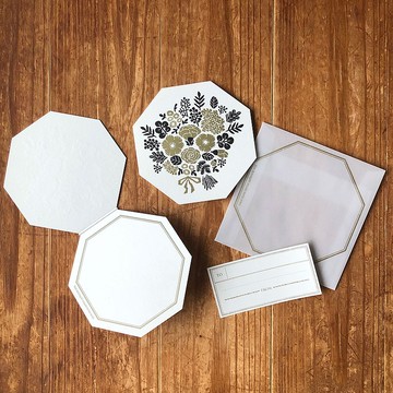 花束卡片 -金色款- / 精緻印刷