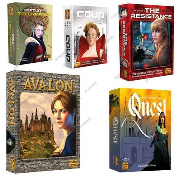✨ 限時下殺✨英文桌遊戲阿瓦隆全套Avalon coup Quest Indie game抵抗組織卡牌