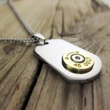 【紳士用品專賣】美國 Bullet - 45 Colt 柯爾特子彈 軍牌項鍊