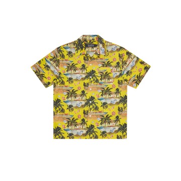 BILLIONAIRE BOYS CLUB RESORT CAMP COLLAR SHIRT 短袖襯衫 黃