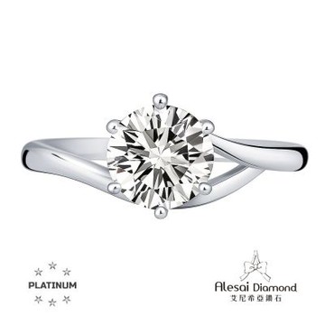 Alesai 艾尼希亞鑽石 1克拉鑽戒 PT950 白金 鉑金 DVVS1 培育鑽石 3EX 車工