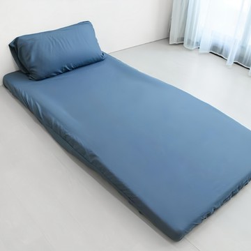 BEARBED 熊棉 厚度5~12cm折疊床專用床包枕套組  床包 + 枕套  床包186 x 105cm + 枕套 45 x 75cm  深藍色