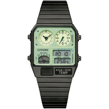 CITIZEN 星辰 夜光型者雙顯電子錶/32.5X40.6mm/JG2147-85X