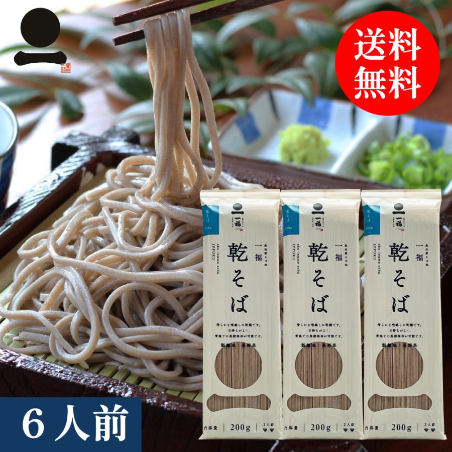 そば 乾麺 蕎麦 送料無料 3本(6人前) 家庭用 乾そば 乾麺 常備食 保存食 非常食 メール便