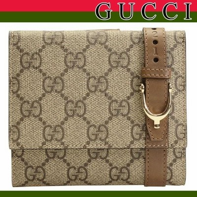 GUCCI 二つ折り財布 GUCCI グッチ 財布 二つ折り ダイアナ ジャンボGG コンパクト