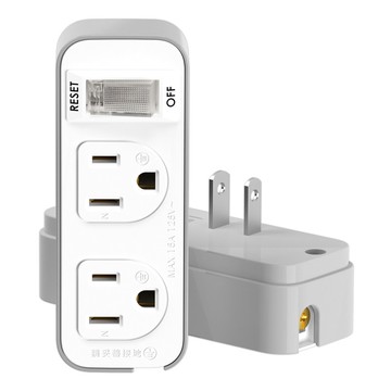 【保護傘】3變2小壁插1切2座 12入(PU-1122A)