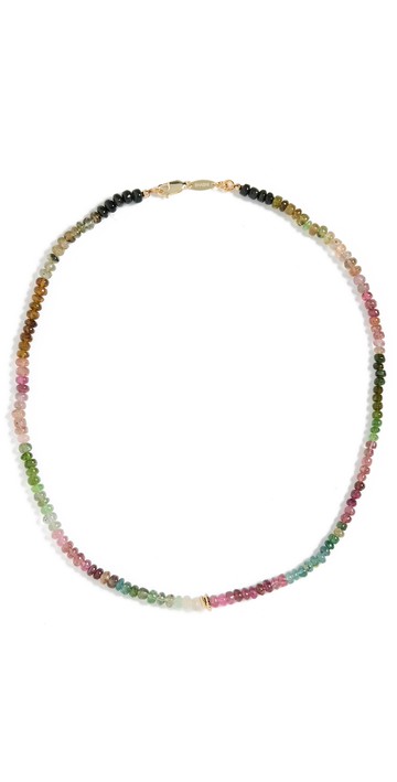 SHASHI Aisha Gemstone Necklace Tourmaline One Size