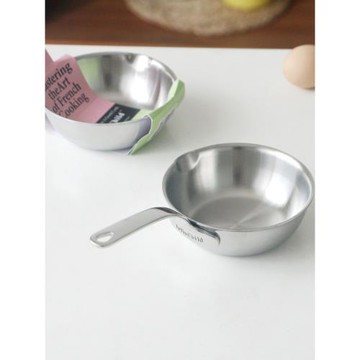 迷你可愛醬汁鍋煎蛋早餐袖珍一體成型18/10不銹鋼小煎鍋12cmJulia