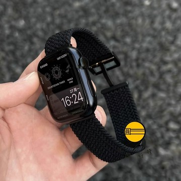 編織磁吸錶帶 折疊扣 適用於 Apple Watch 10 錶帶 9 8 7 6 SE 蘋果運動錶帶 42mm 46mm