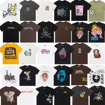 Travis Scott聯名麥當勞美潮牌短袖寬松男女情侶休閑美式街頭T恤