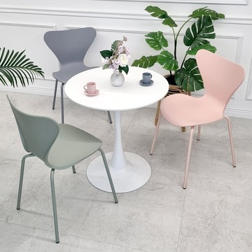 LOVELY 圓形桌 700  白色  700mm  3人