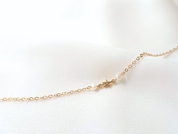 星之所向 ‧ 星星 珍珠 細手鍊