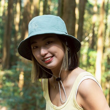 防潑水雙面漁夫帽  藍灰