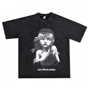 數碼直噴悲慘世界Les Miserables 專輯封面印花T恤短袖重磅純棉