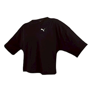 PUMA 女流行系列ESS寬鬆短版短袖T恤-歐規 休閒 上衣 62974301 黑白