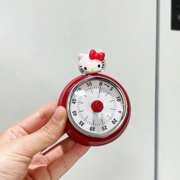 ✨臺灣出貨✨hellokitty主題多功能廚房計時器旋轉機械定時器吸計時器定時鬧鐘