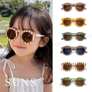 【SUNS】兒童時尚墨鏡 復古圓框太陽眼鏡 太陽眼鏡 抗UV(221)