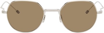 Thom Browne 银色 Titanium Round 太阳镜