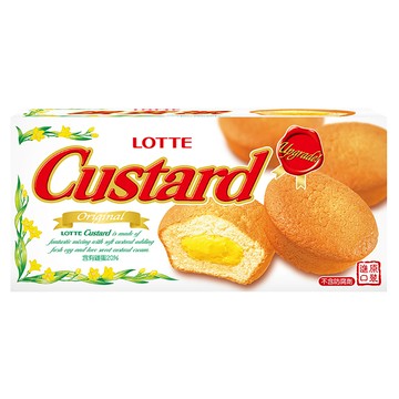 LOTTE 樂天 Custard 蛋黃派 6包  138g  1盒
