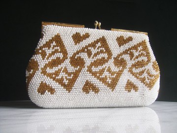 輝煌年代 OLD ERA _早期二手台灣製手工製貴夫人珠珠包