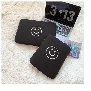 【巴黎精品】現貨+預購 手拿包帆布電腦包-外貿批發可愛笑臉男女包包3色w1ac28