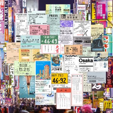 日本日式電車票據澀谷原宿東京行李箱貼紙筆記本電腦創意防水貼畫